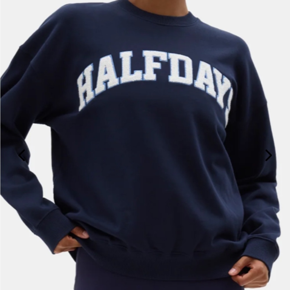 Halfdays Navy Sweatshirt 27”Ptp NWOT